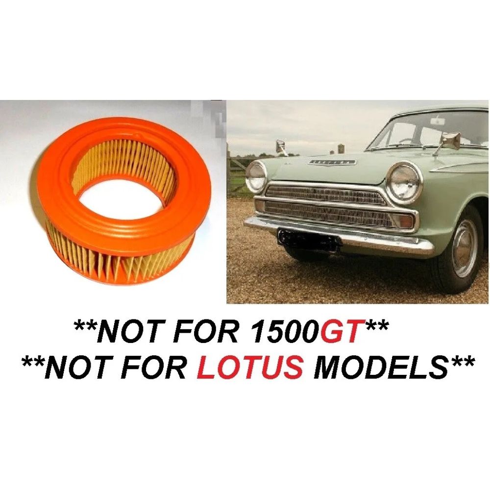 AIR FILTER x1 (Ford Cortina Mk1) (1200 & 1500) (**Not 1500GT**) (1962- 66)